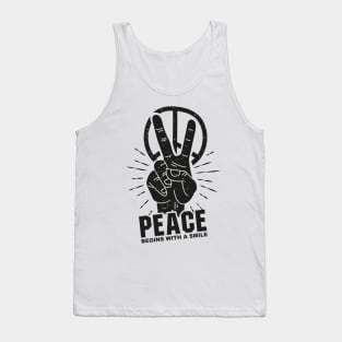 'Peace Begins With a Smile' Kindness Shirt Tank Top